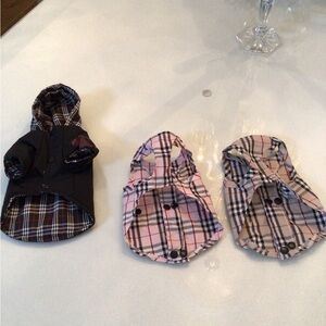 Chic Plaid Dog Jacket Set - Black and Pink